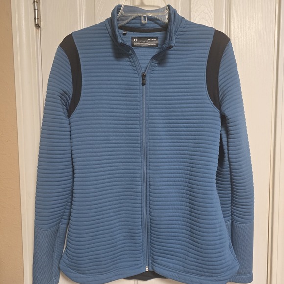 Women's Under Armour Size Medium Storm Evo Daytona Full Zip Jacket Blue - Picture 1 of 7